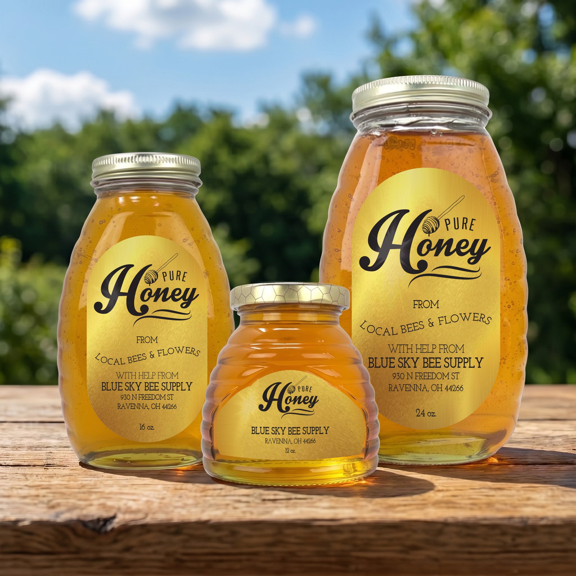 Dipper - Customizable Gold Foil Label – Blue Sky Bee Supply
