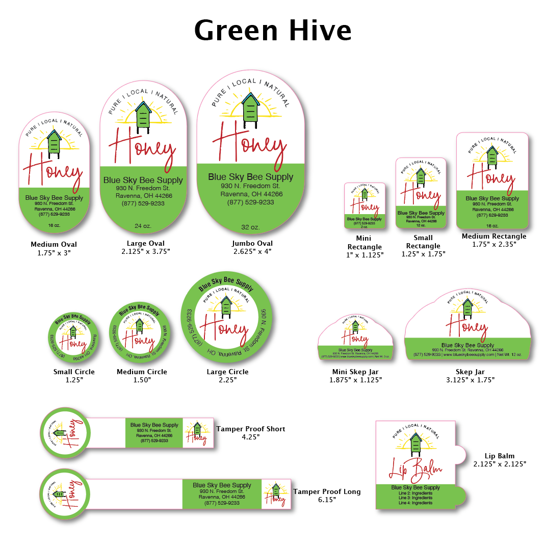 Green Hive - Customizable Label Design