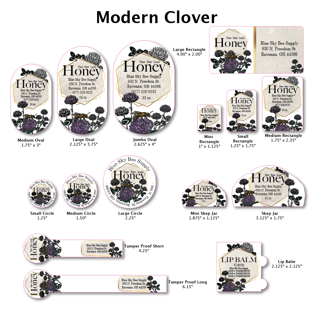 Modern Clover - Customizable Label Design