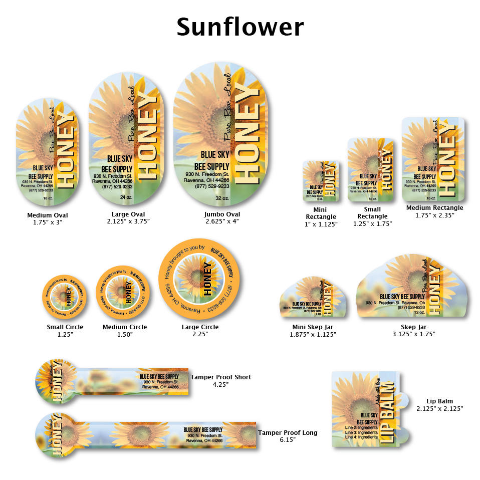 Sunflower - Customizable label Design