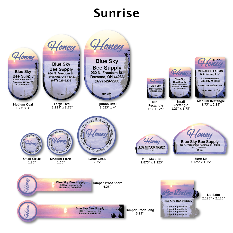 Sunrise - Customizable Label Design