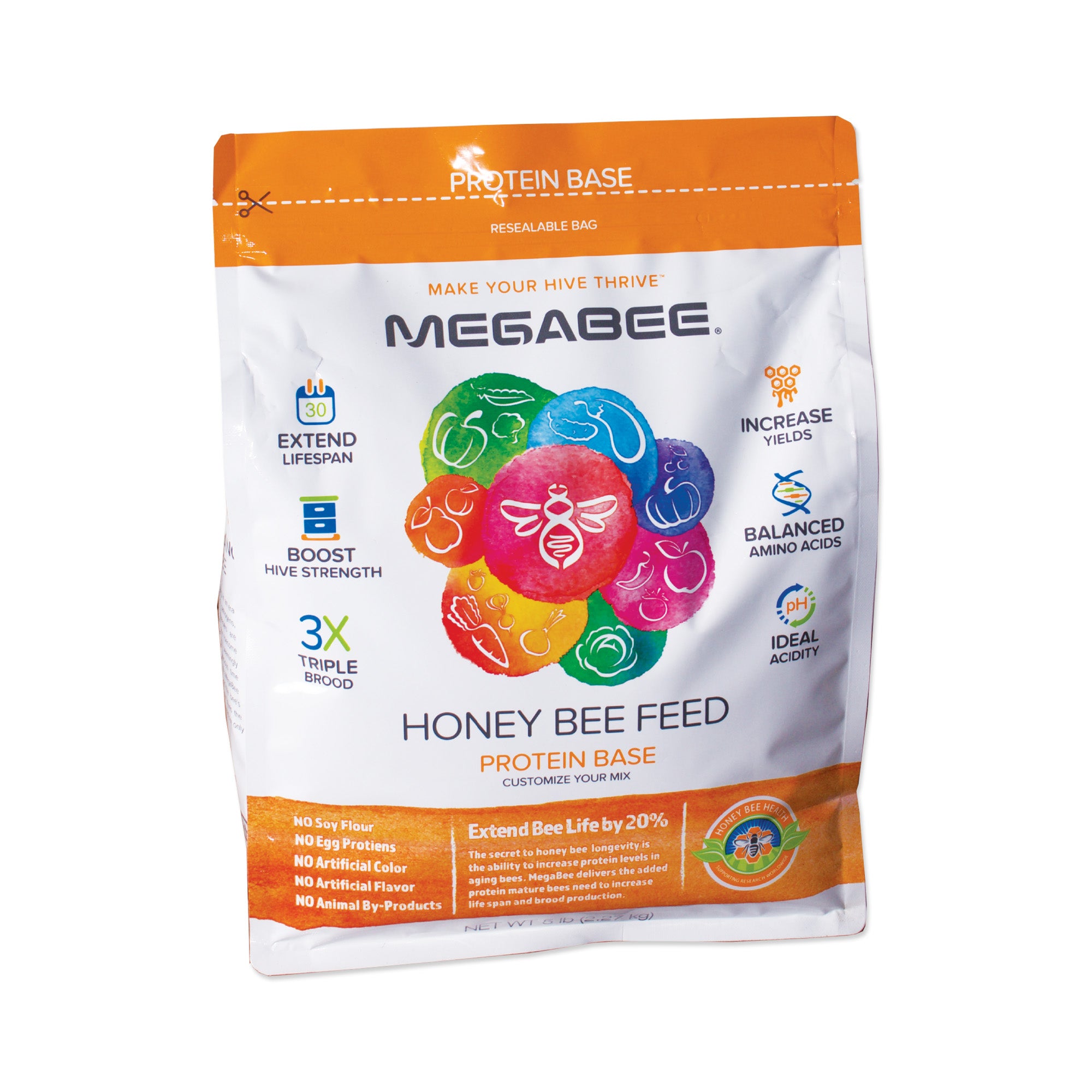 MegaBee Dry Pollen Supplement (5 lb. bag) [988] | Blue Sky Bee Supply