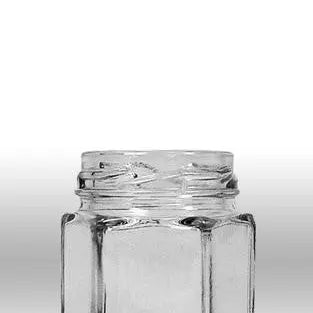 1.5 fluid oz. (45 ml) Glass Hex (24/case w/43mm LUG lids) [HEX15] Blue Sky Bee Supply