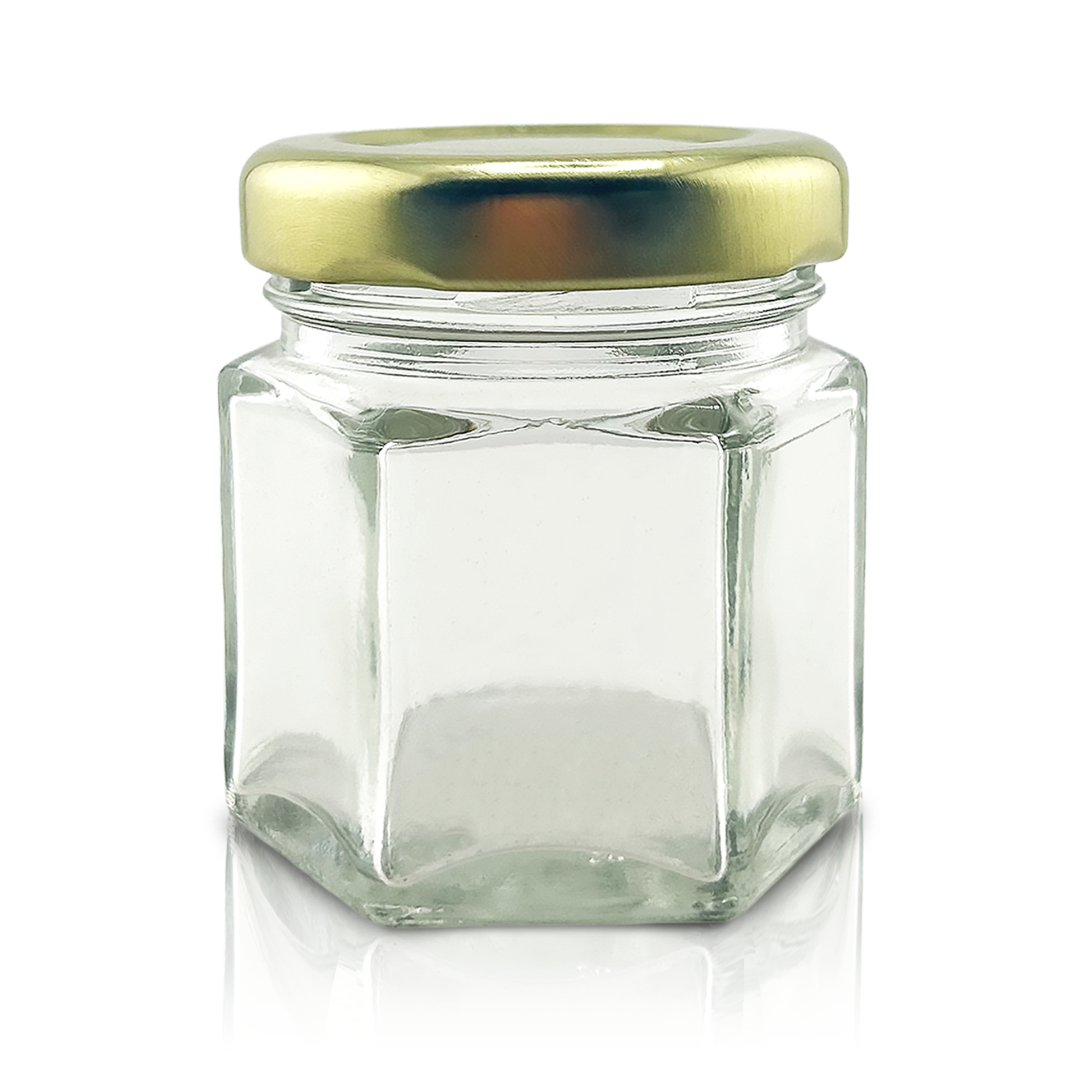 1.5 fluid oz. (45 ml) Glass Hex (24/case w/43mm LUG lids) [HEX15]