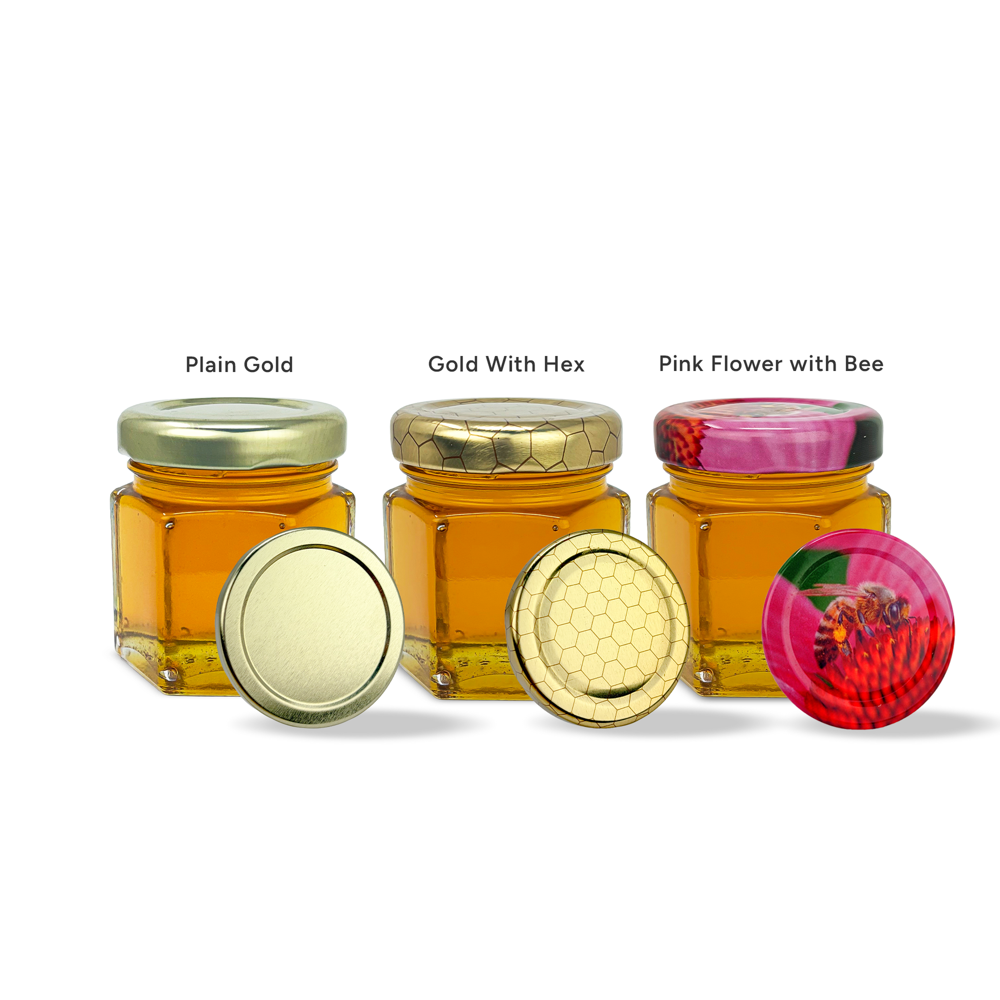 1.5 fluid oz. (45 ml) Glass Hex (24/case w/43mm LUG lids) [HEX15]