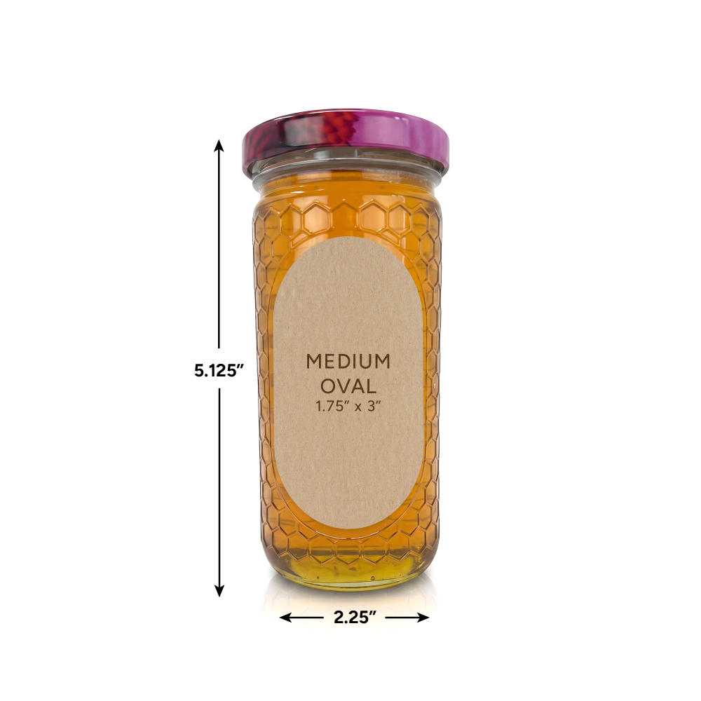 12 oz. wt. Glass Cylinder with hex cell embossing (12/case w/58mm LUG lids) [CH-12]