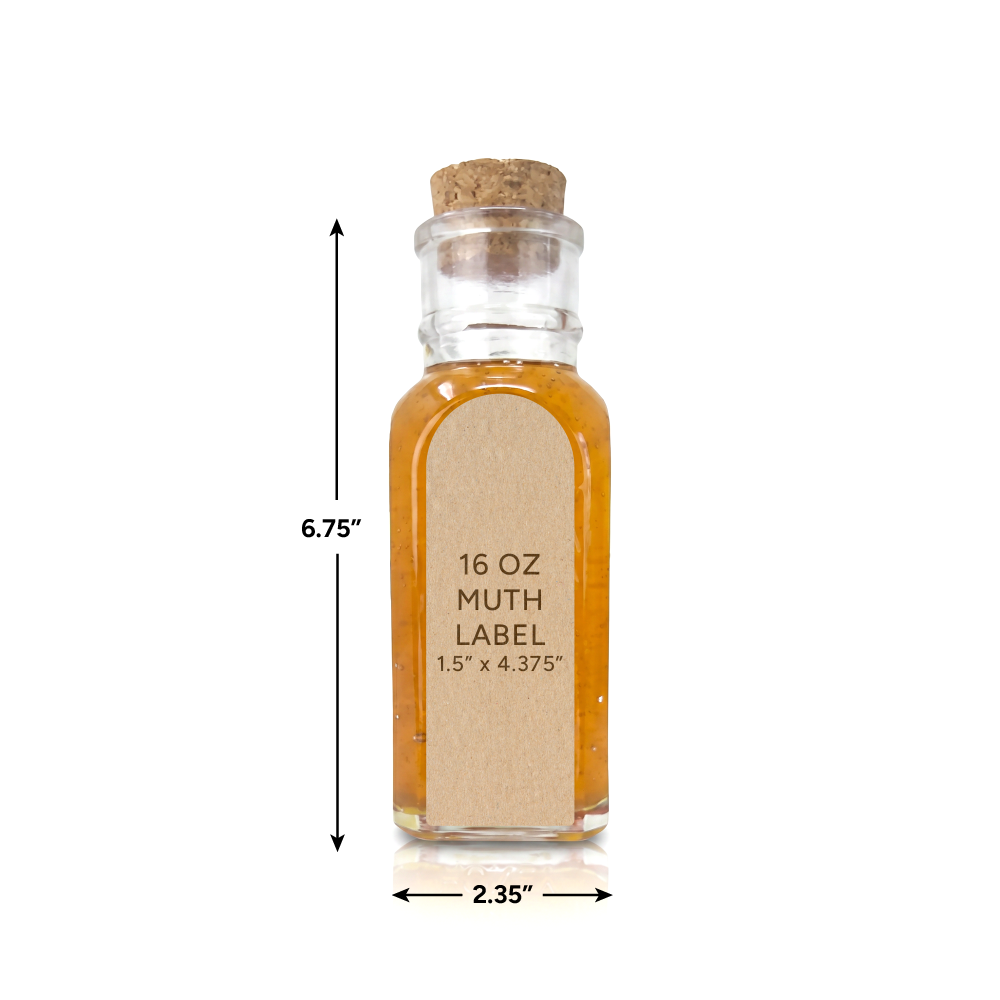 16 oz. wt. Muth Jars w/Corks (case of 12) [MUTH-16]