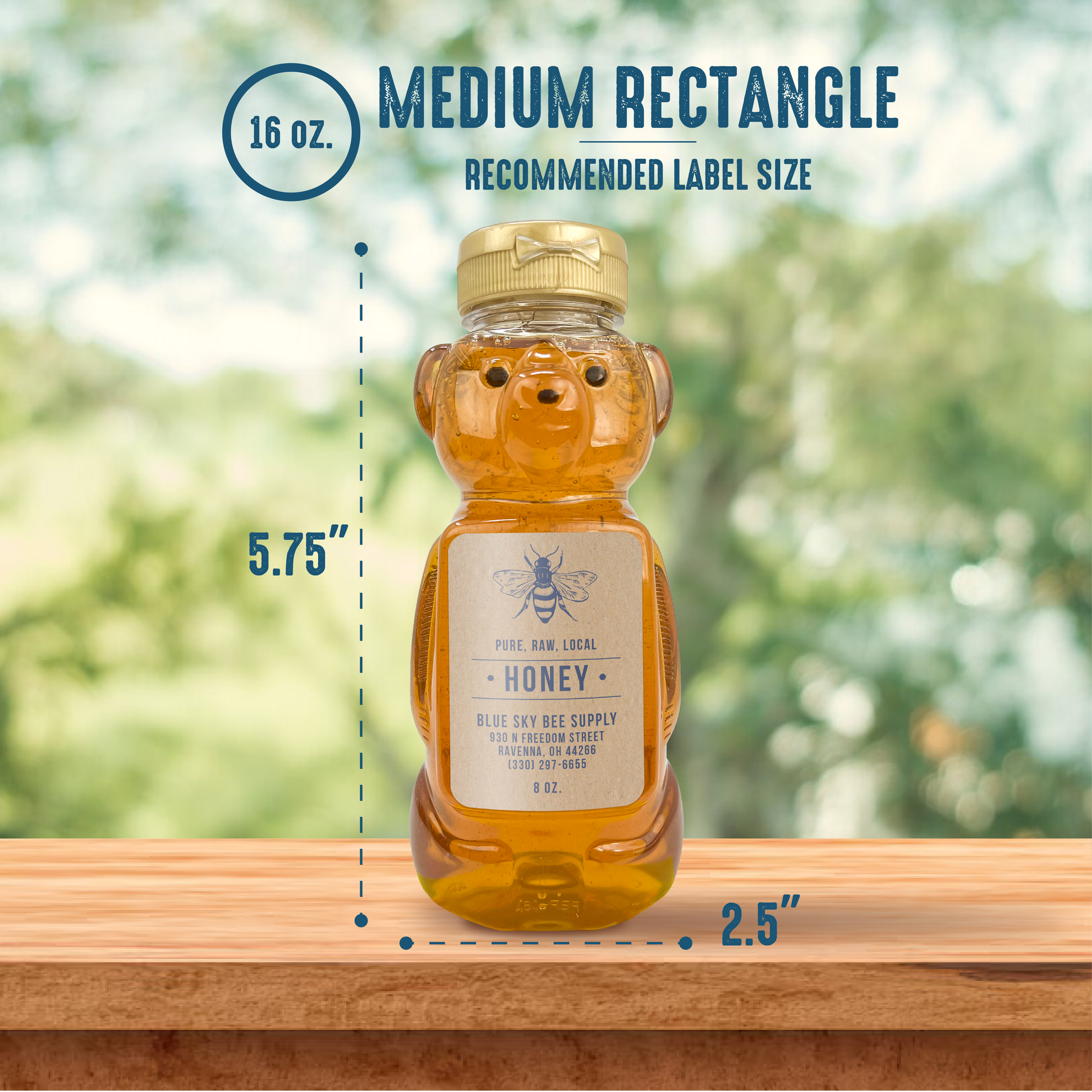 16 oz. wt. Plastic Panel BEARS (case of 50) [PBR-16]