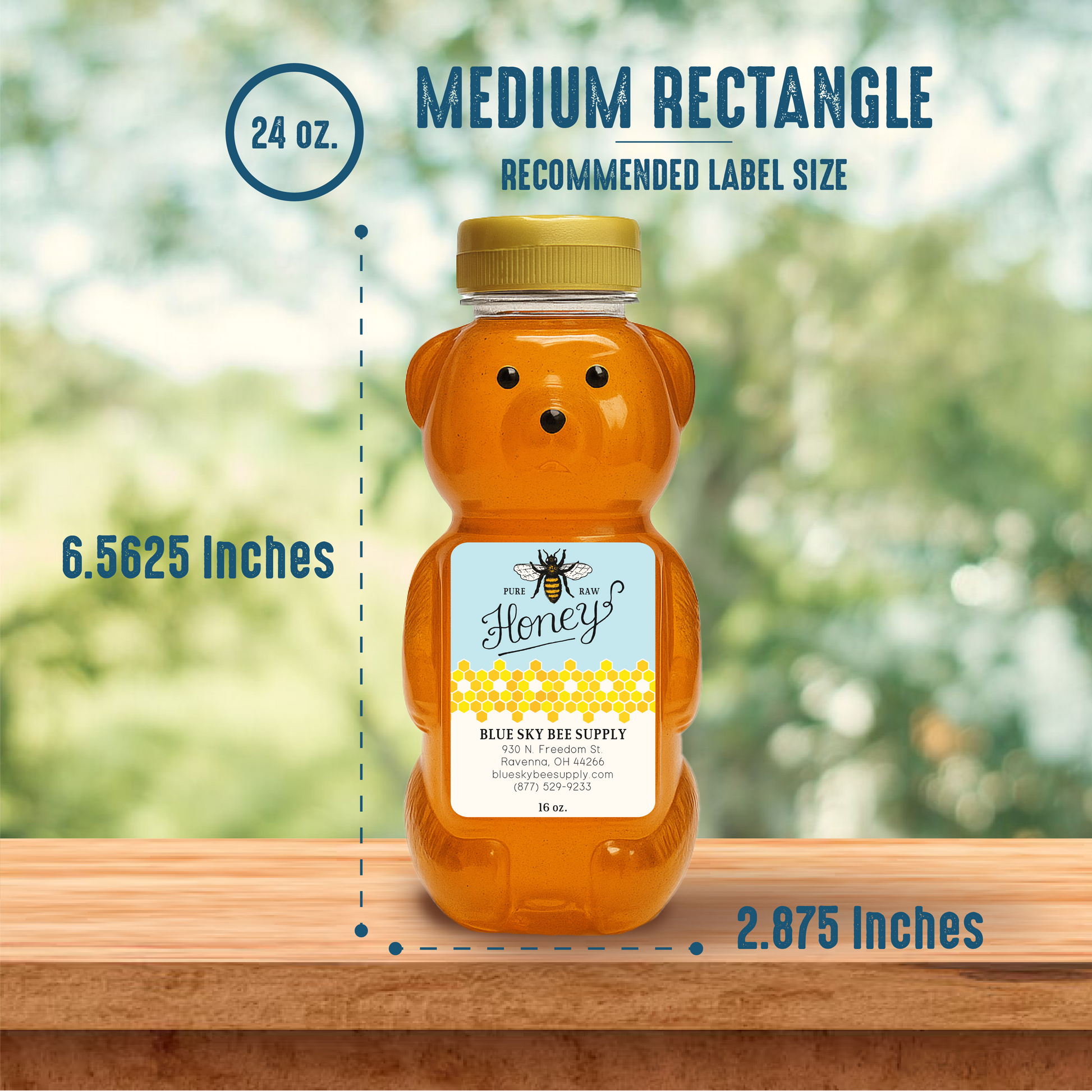 24 oz. wt. Plastic Panel Bear (case of 195/no caps) [PBR-24]