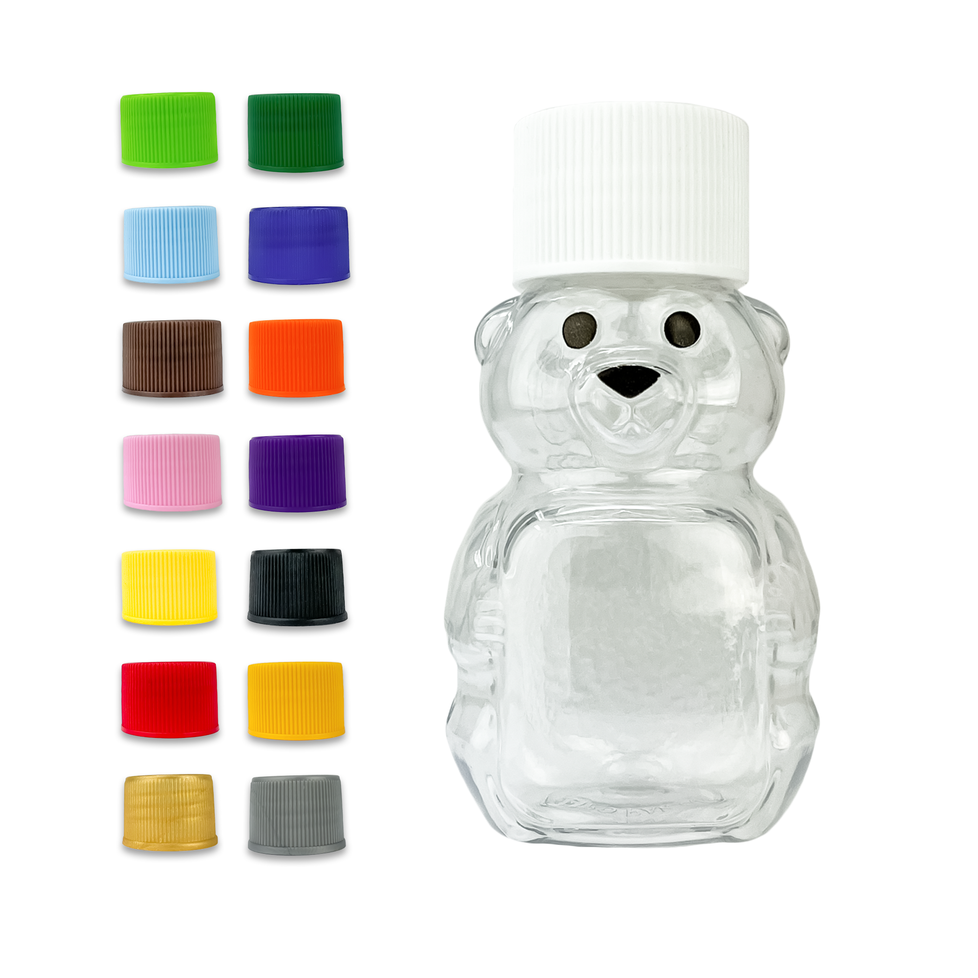 2 oz. wt. Plastic Bears (case of 160 or 800 w/Caps) [PBR-2]