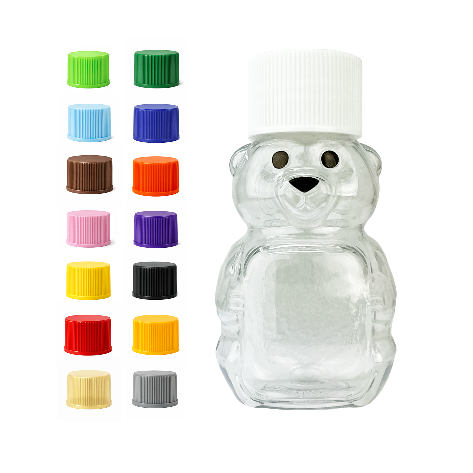 2 oz. wt. Plastic Bears (case of 160 or 800 w/Caps) [PBR-2]