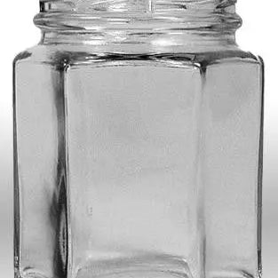 3.75 fluid oz. (110 ml) Glass Hex (12/case w/48mm LUG lids) [HEX04] Blue Sky Bee Supply
