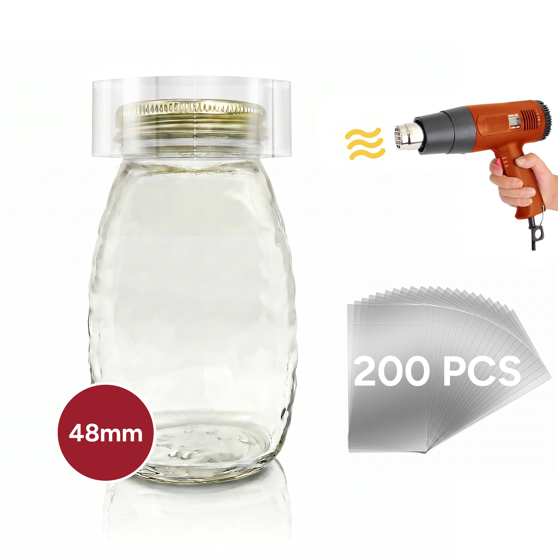 48mm Shrink Bands (clear) pack of 200 [A48M]