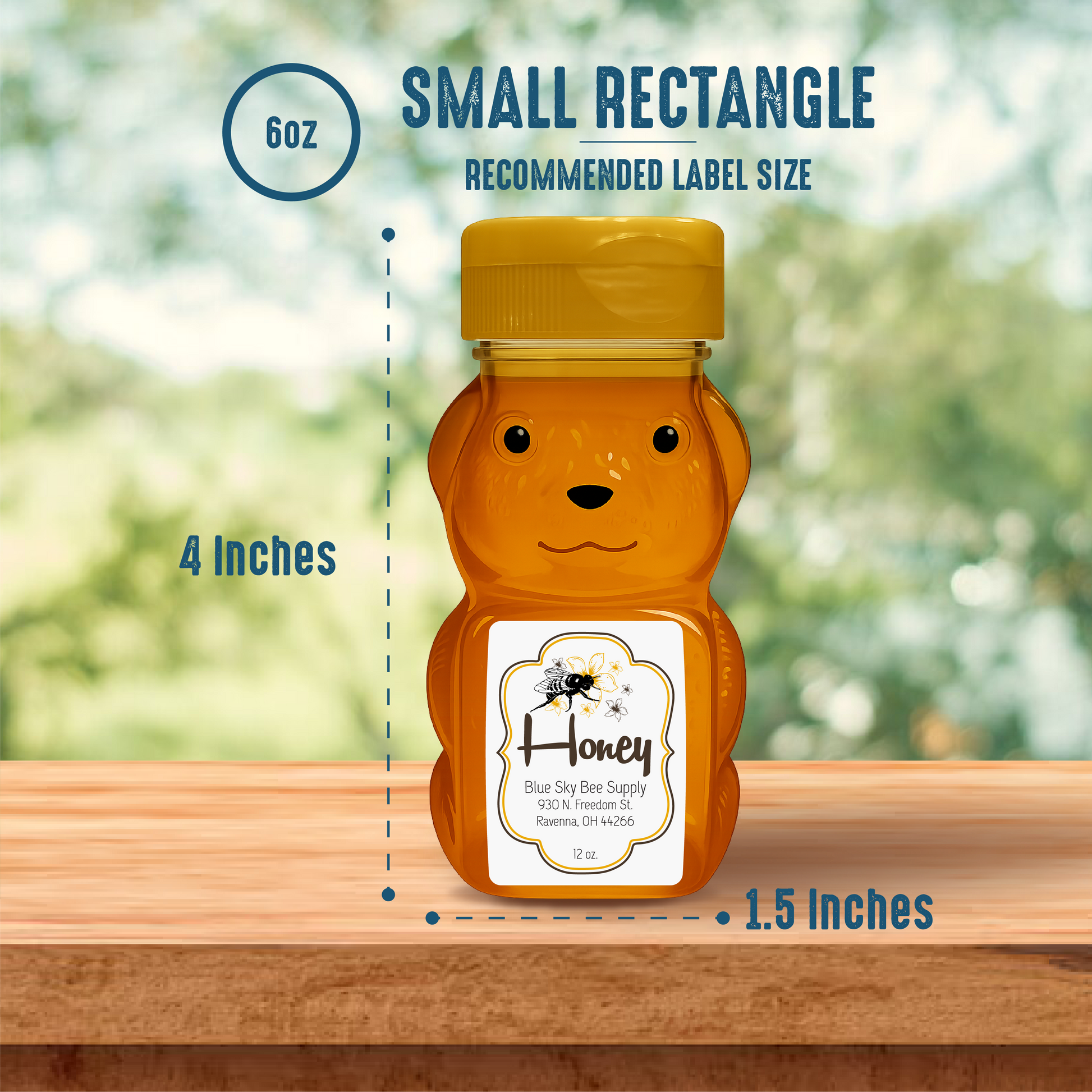 6 oz. wt. Plastic Panel Bear (case of 50) [PBR-6]