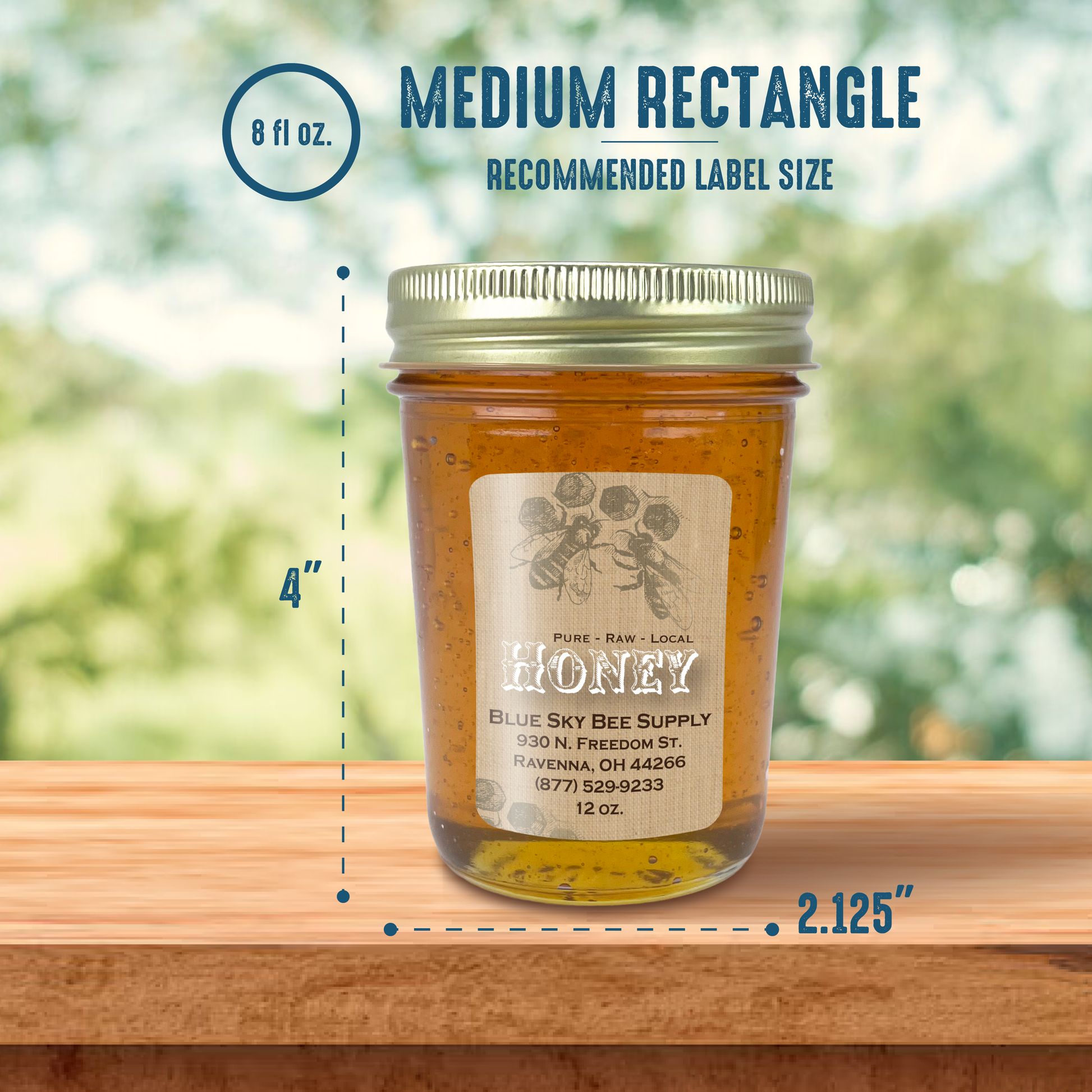 8 fl. oz. Glass Jelly Jars (12 count/no lids) [8-JJ]