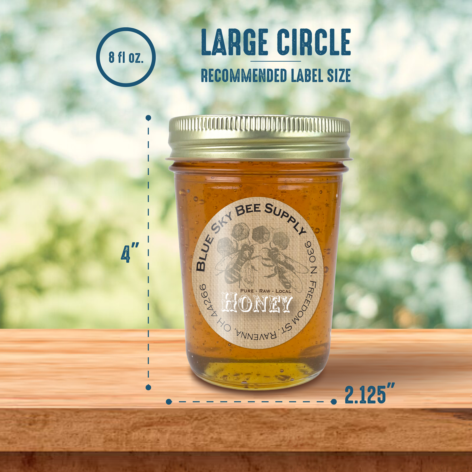 8 fl. oz. Glass Jelly Jars (12 count/no lids) [8-JJ]