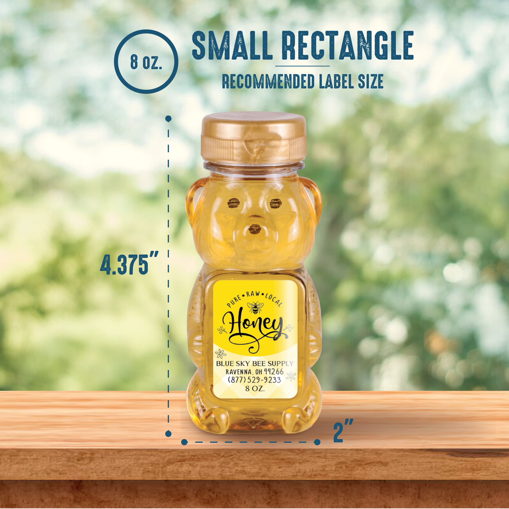 8 oz. wt. Plastic Panel Bears (case of 50) [PBR-8]