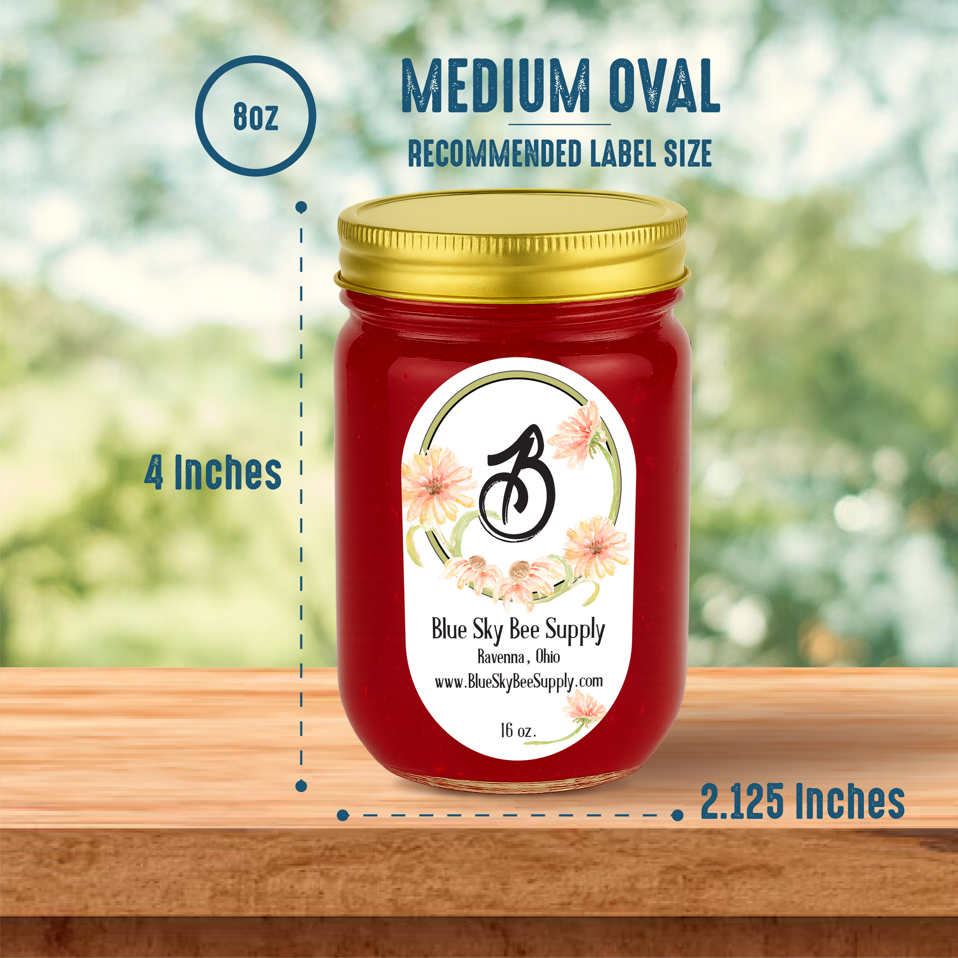 8 fl. oz. Glass Jelly Jars (12 count/no lids) [8-JJ]