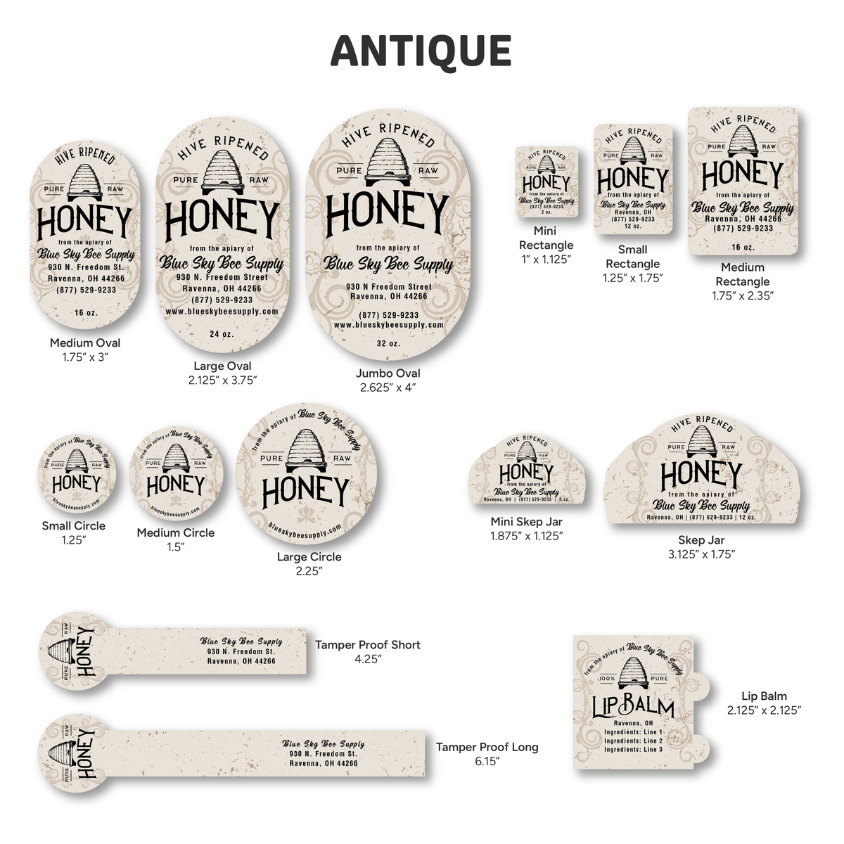 Antique - Customizable Label Design