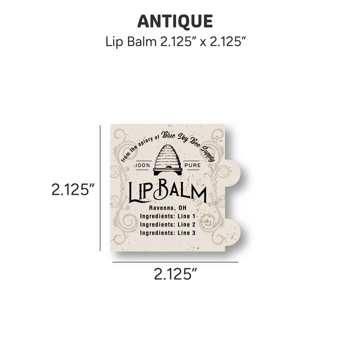 Antique - Customizable Label Design