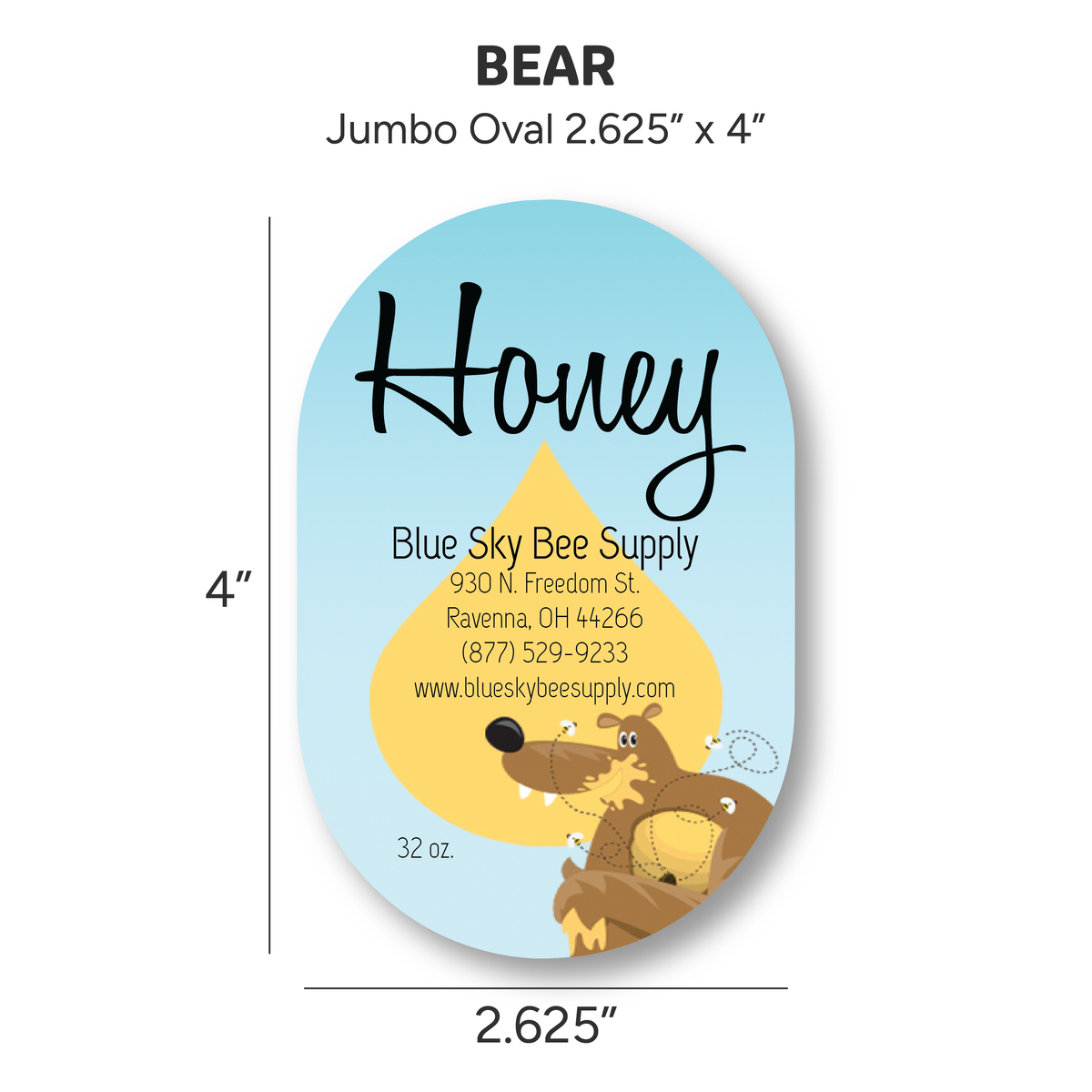 Bear - Customizable Label Design