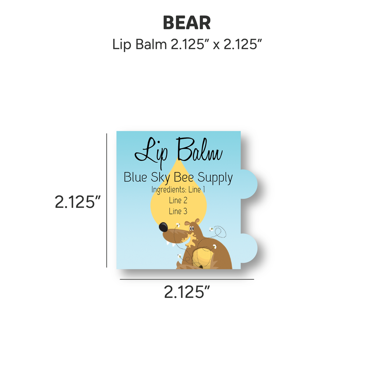Bear - Customizable Label Design