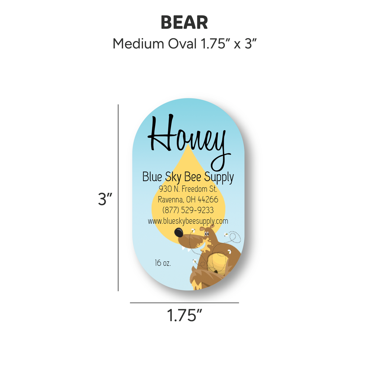 Bear - Customizable Label Design