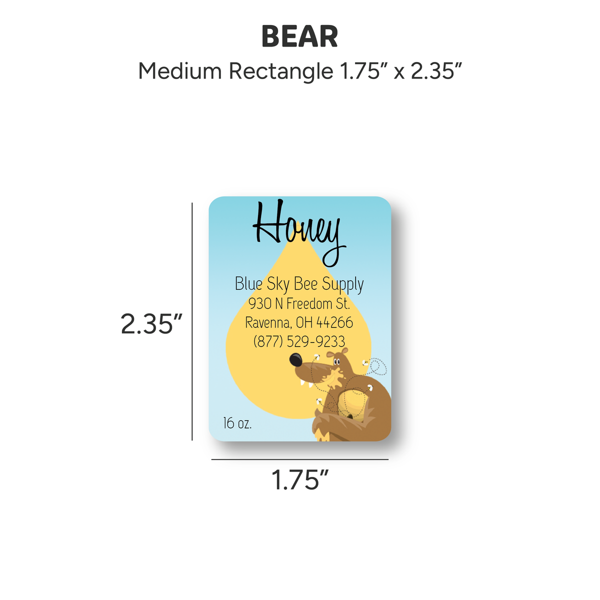 Bear - Customizable Label Design