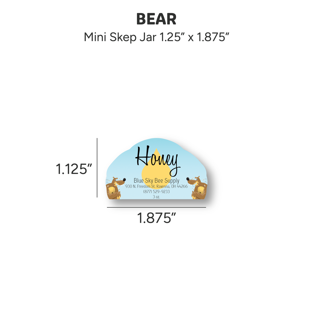 Bear - Customizable Label Design