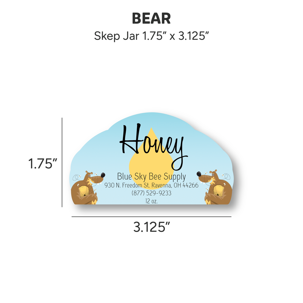 Bear - Customizable Label Design