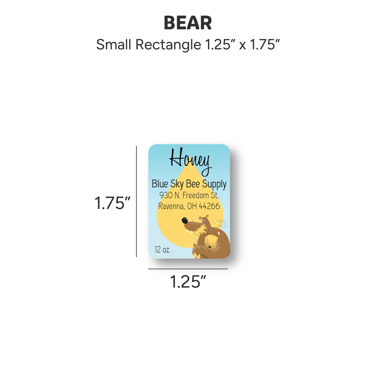 Bear - Customizable Label Design