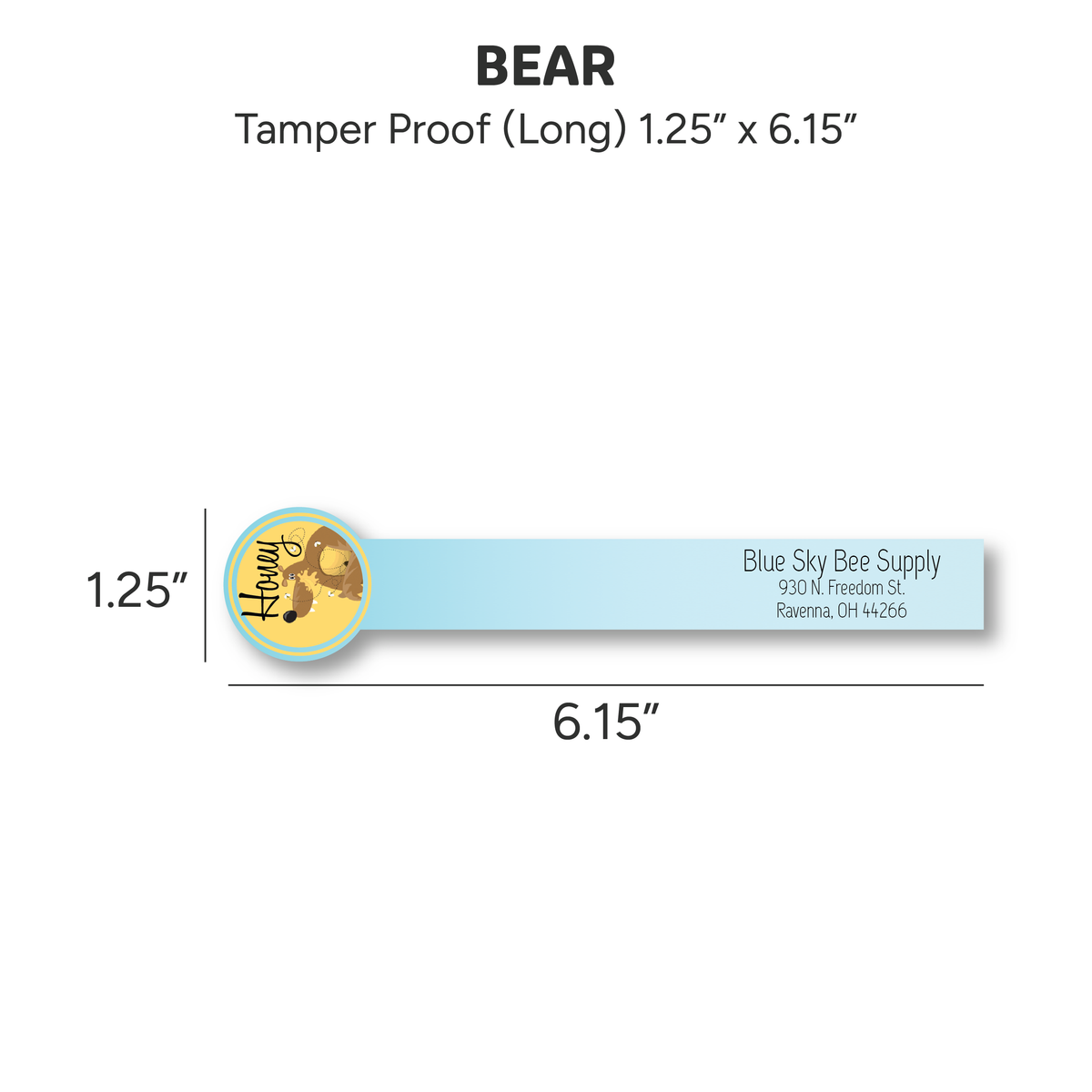 Bear - Customizable Label Design