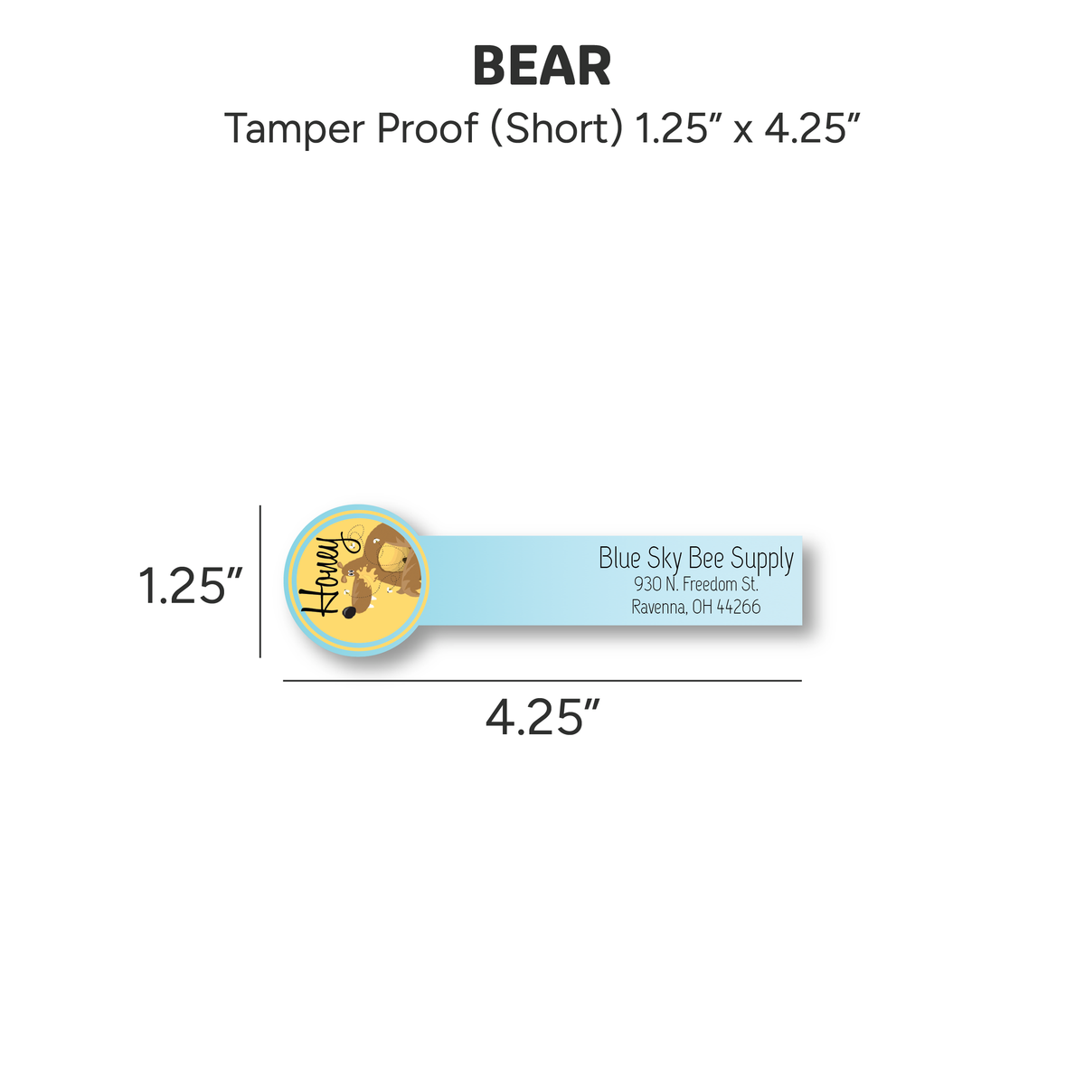 Bear - Customizable Label Design