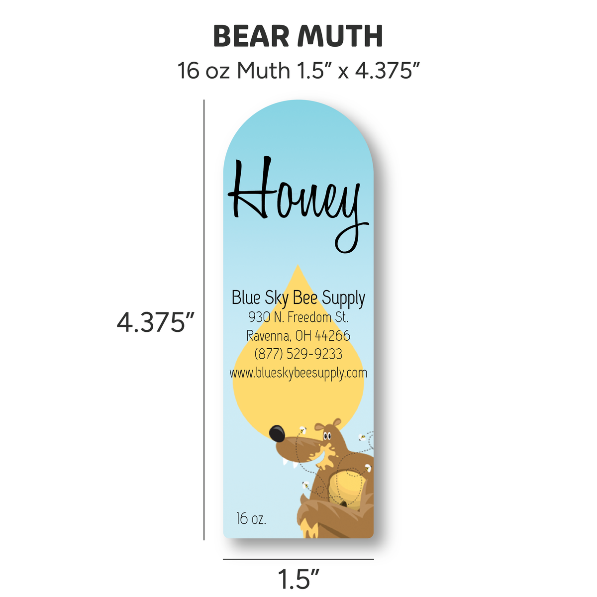 Bear - Customizable Muth Jar Labels