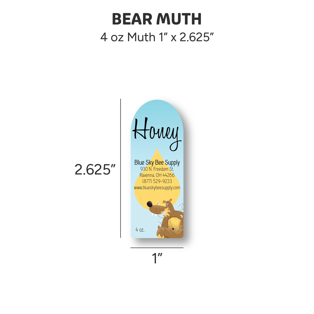 Bear - Customizable Muth Jar Labels