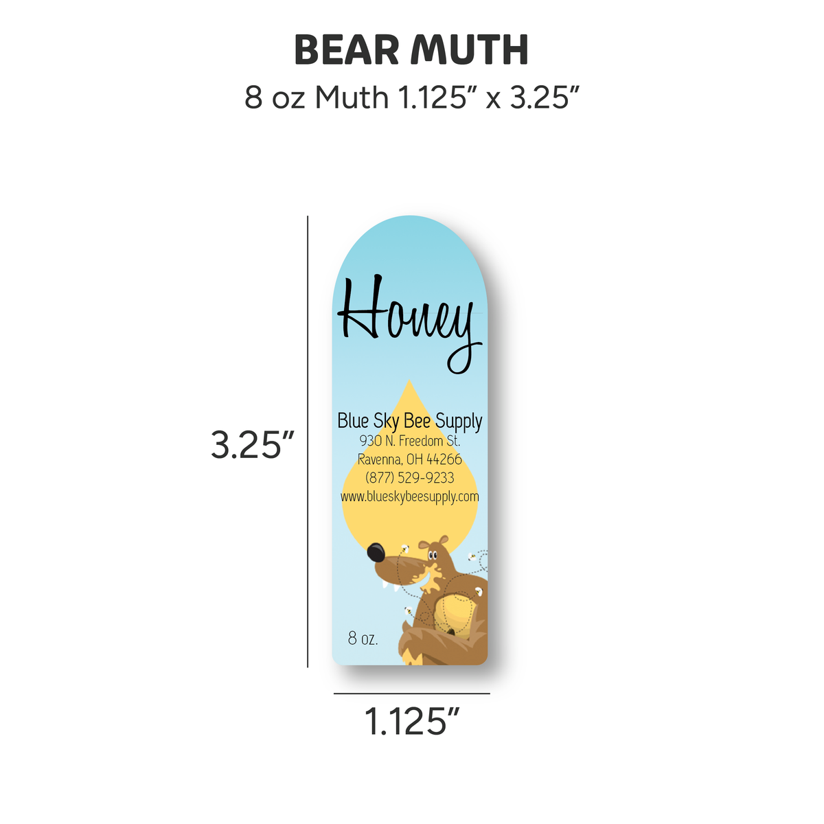 Bear - Customizable Muth Jar Labels