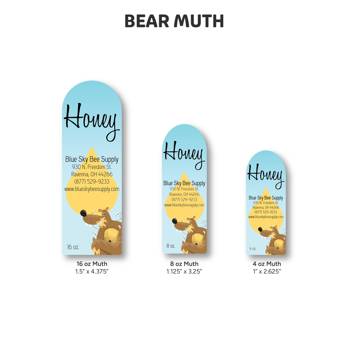Bear - Customizable Muth Jar Labels
