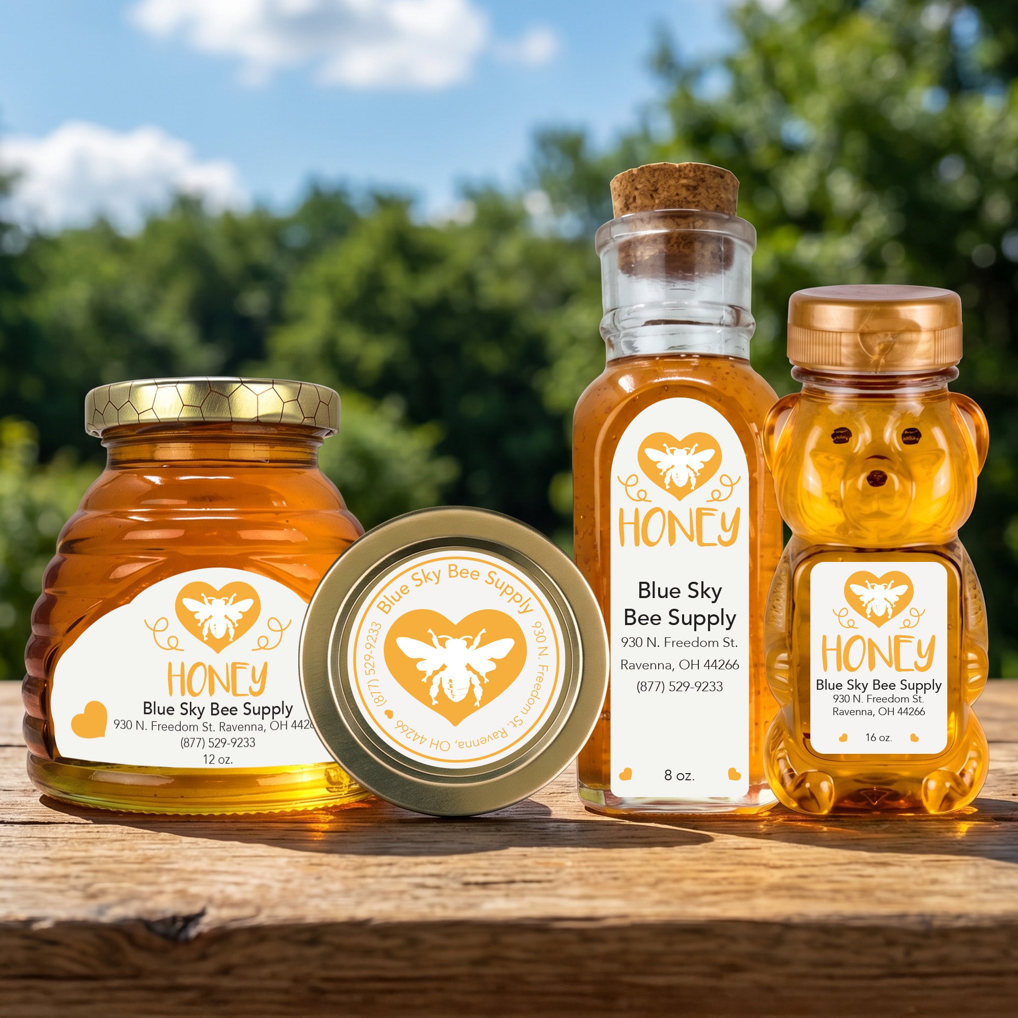 Bee Heart - Customizable Label Design