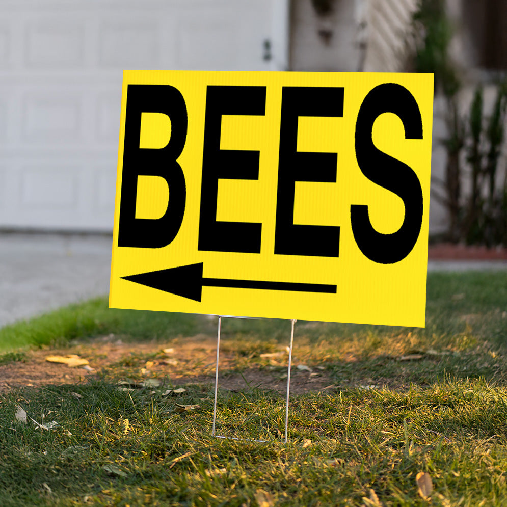Bee Meeting Double-Sided Sign w/Stand [MTG]