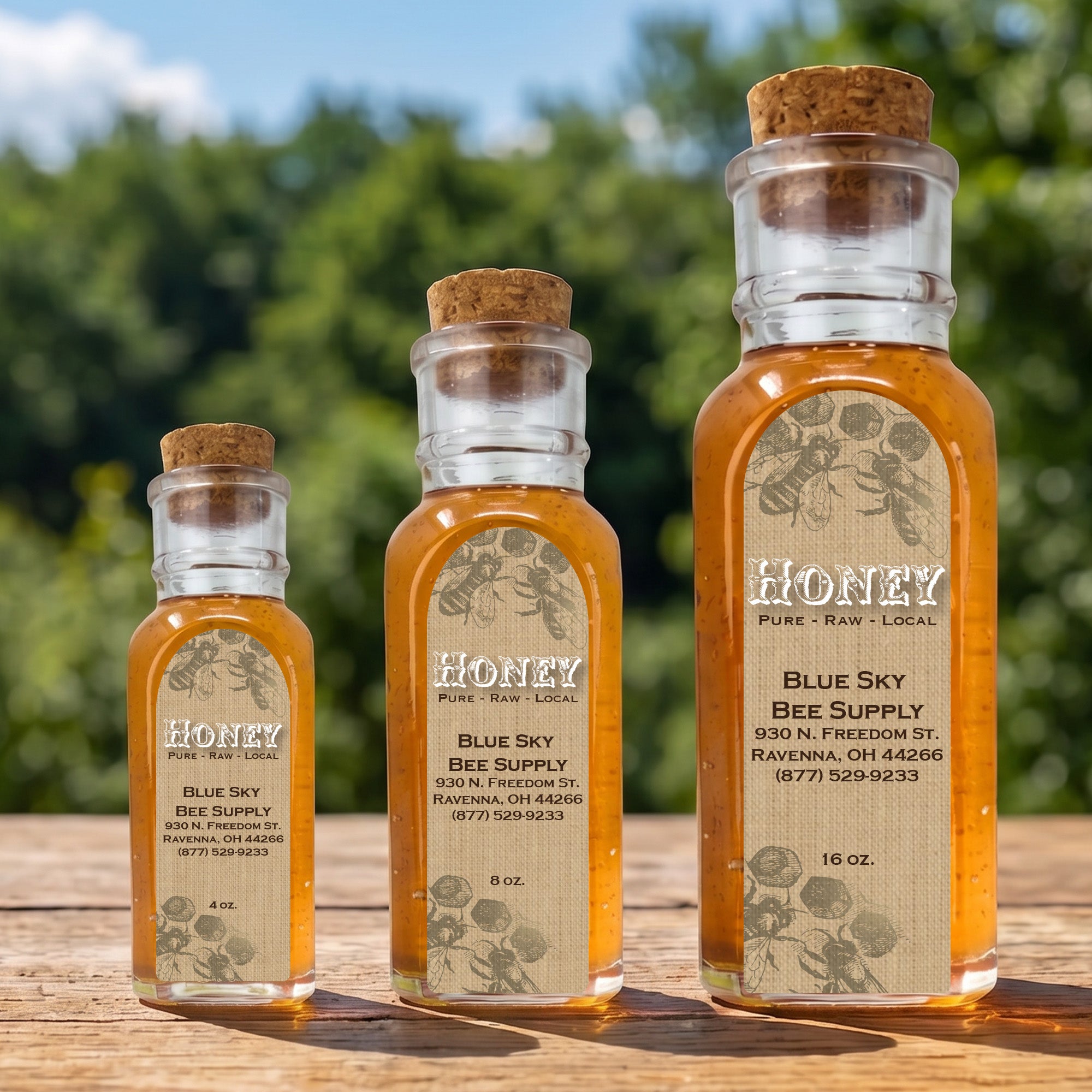 Bees & Burlap - Customizable Muth Jar Labels