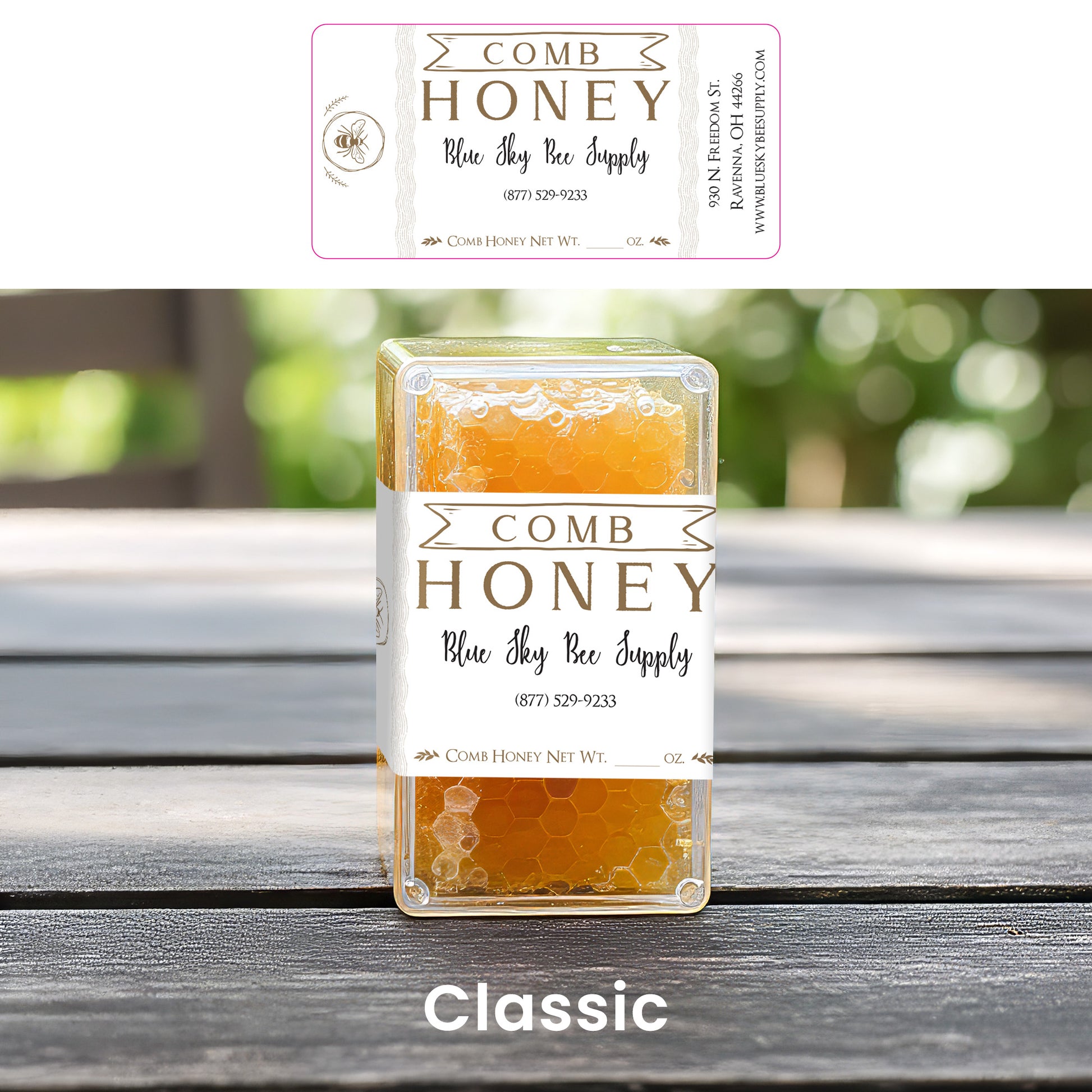Customizable Half Size Cut Comb Box Labels (160 count)