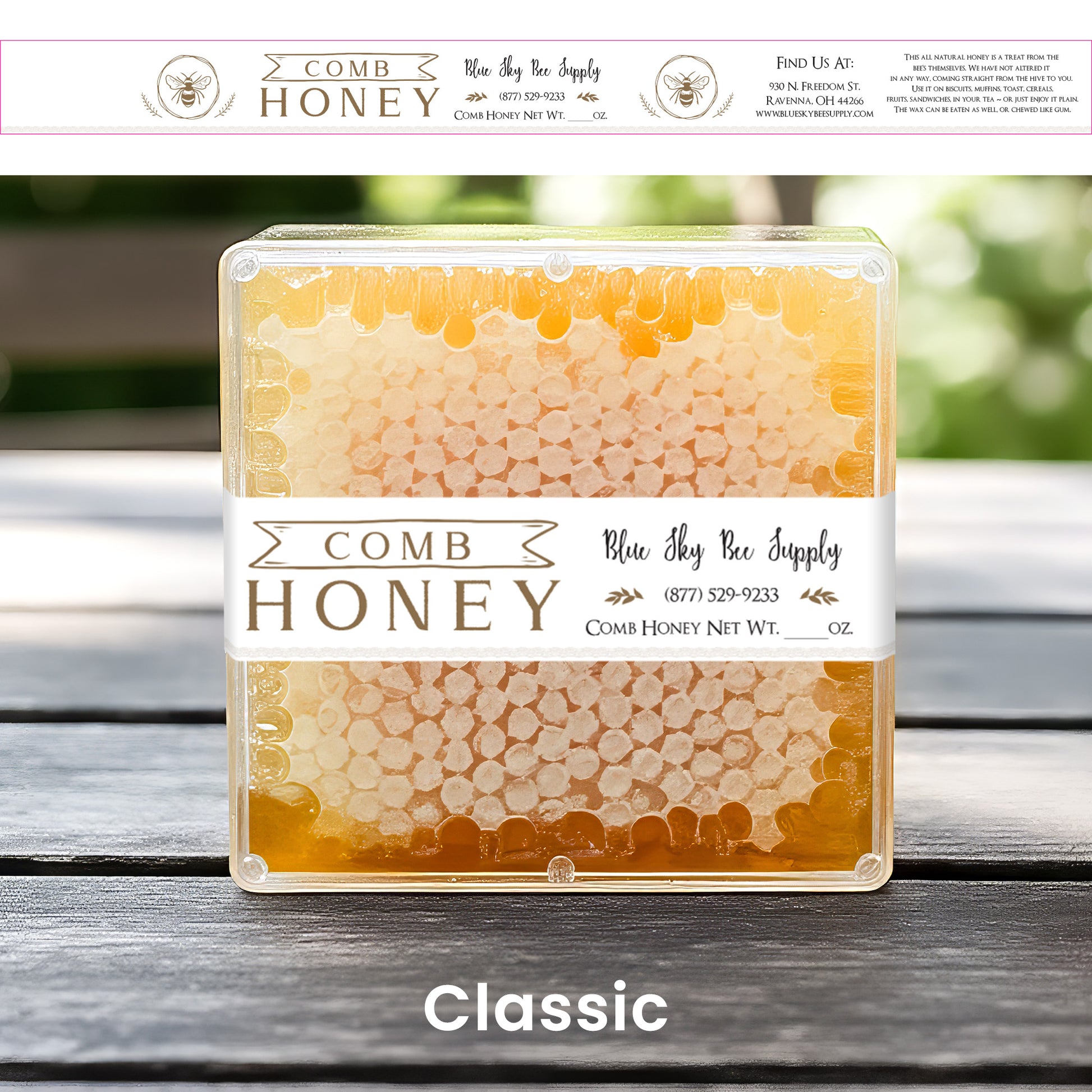 Customizable Full Size Cut Comb Box Labels (100 count)