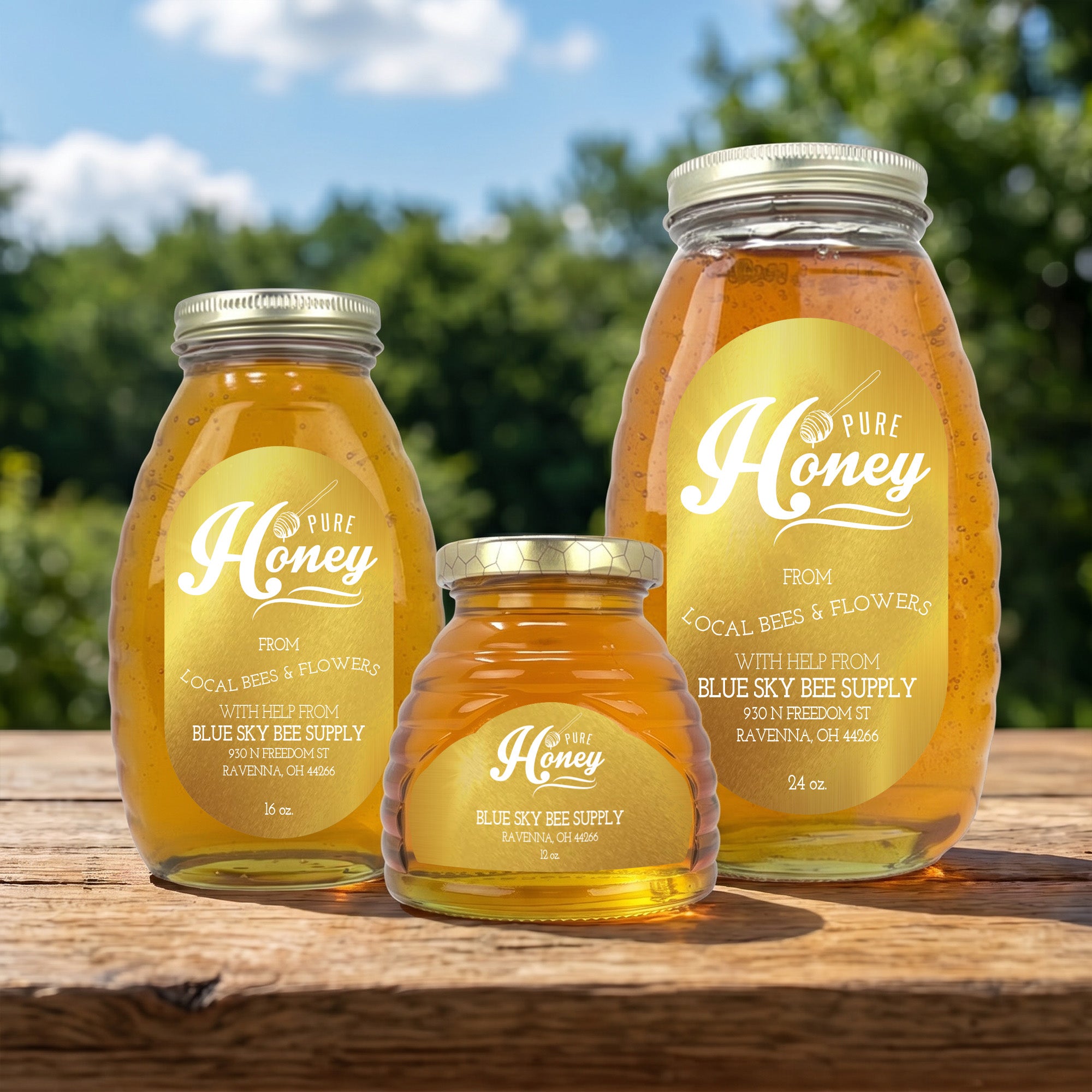 Dipper - Customizable Gold Foil Label – Blue Sky Bee Supply
