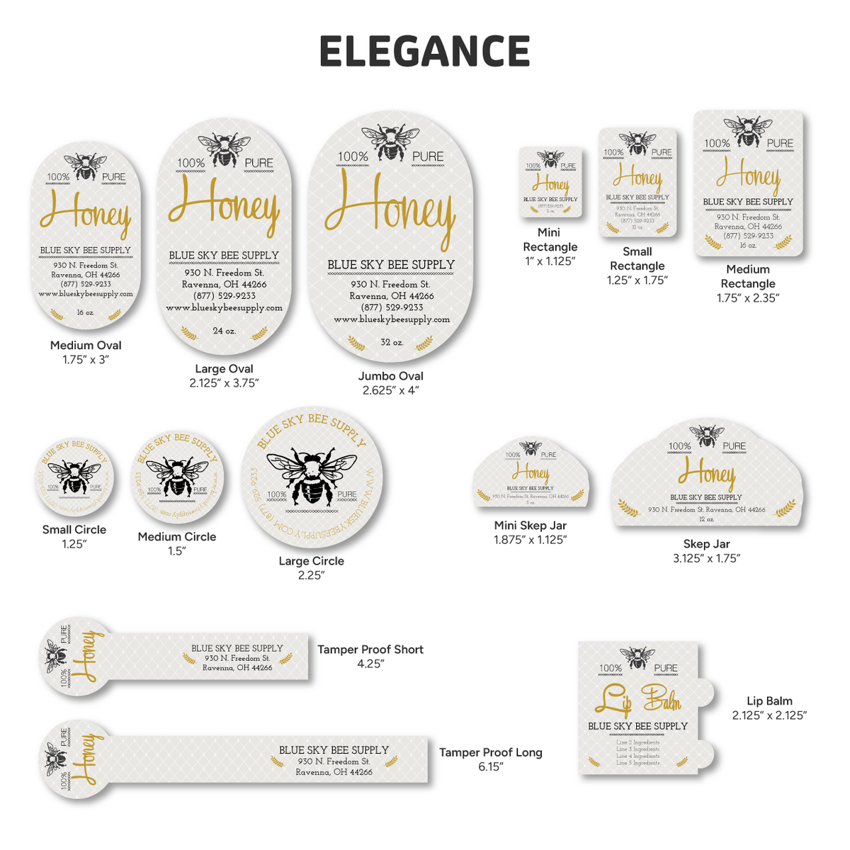 Elegance - Customizable Label Design
