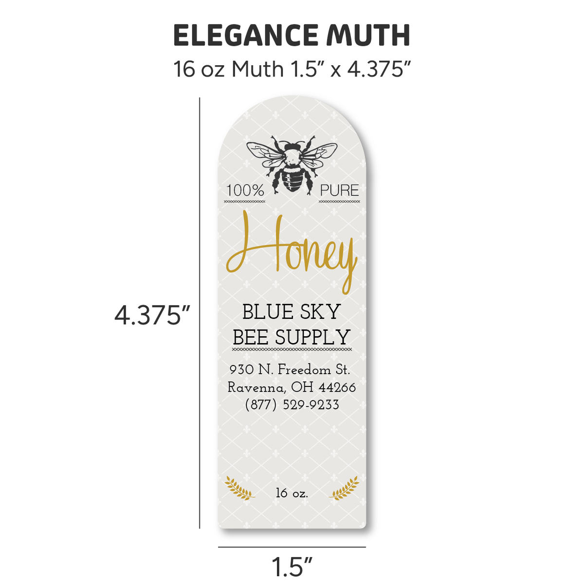Elegance - Customizable Muth Jar Labels