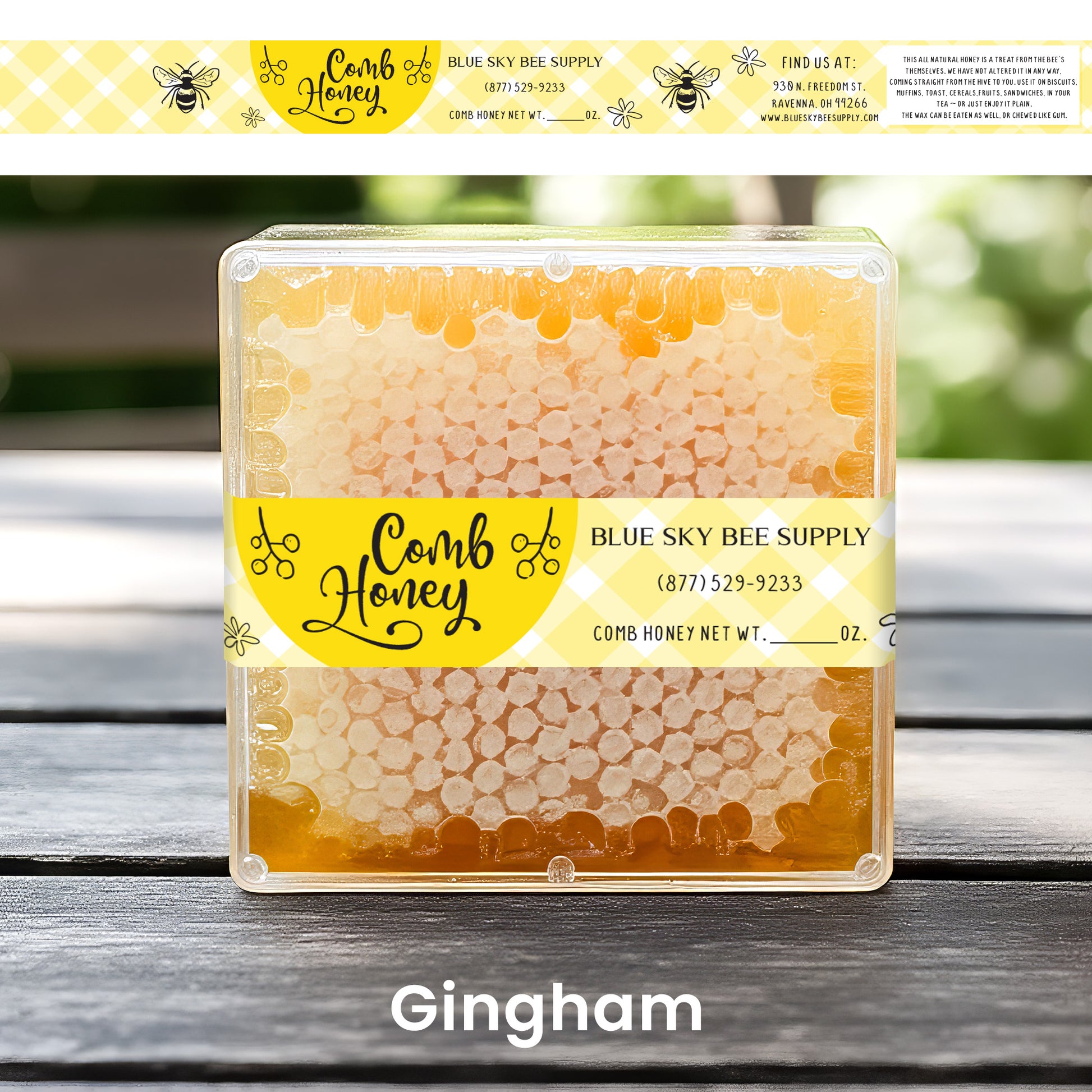 Customizable Full Size Cut Comb Box Labels (100 count)
