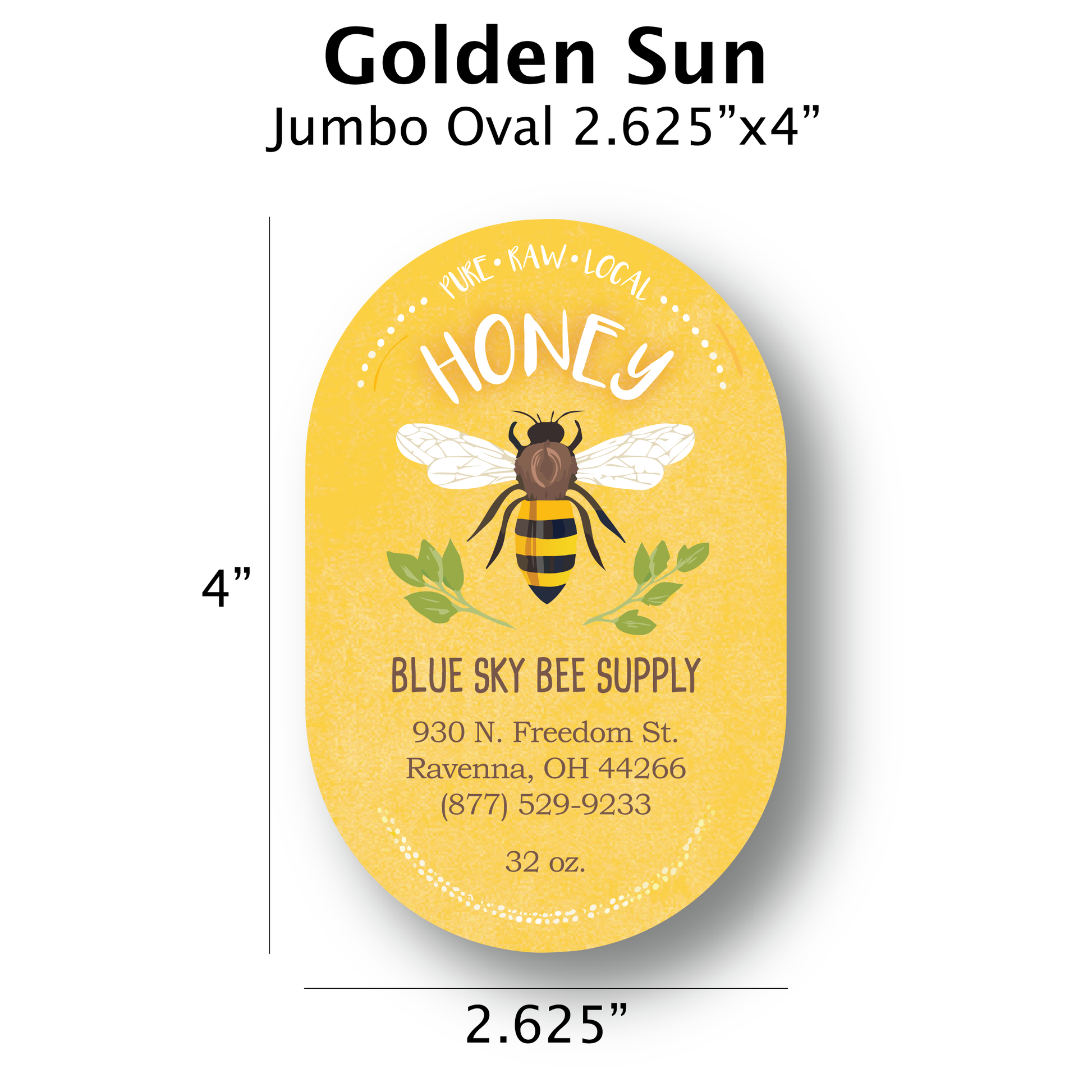 Golden Sun - Customizable Label Design