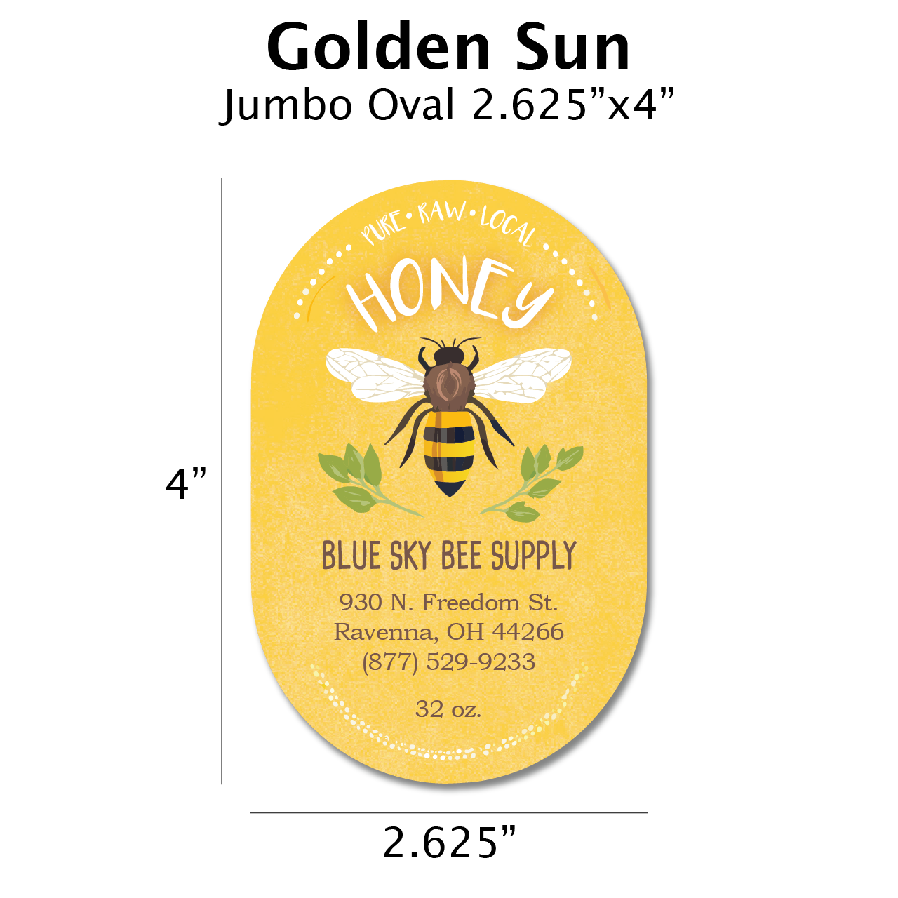 Golden Sun - Customizable Label Design