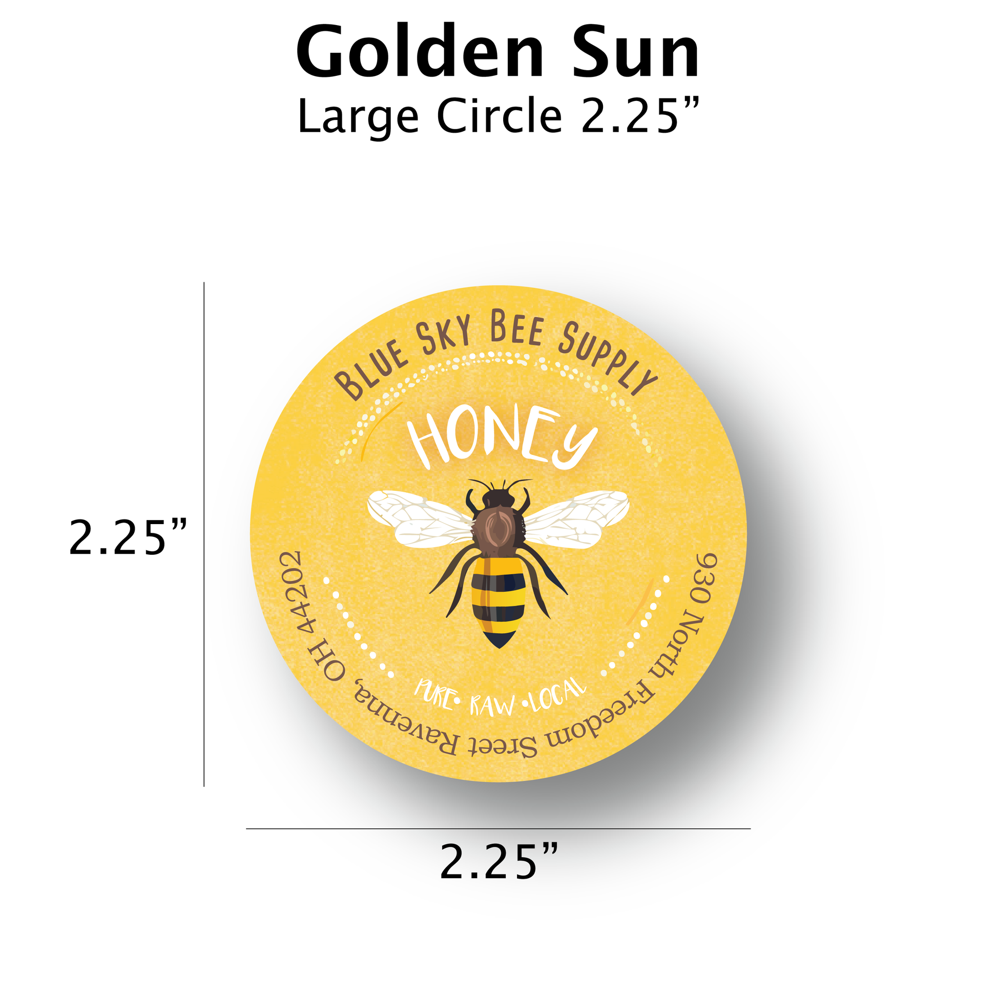 Golden Sun - Customizable Label Design