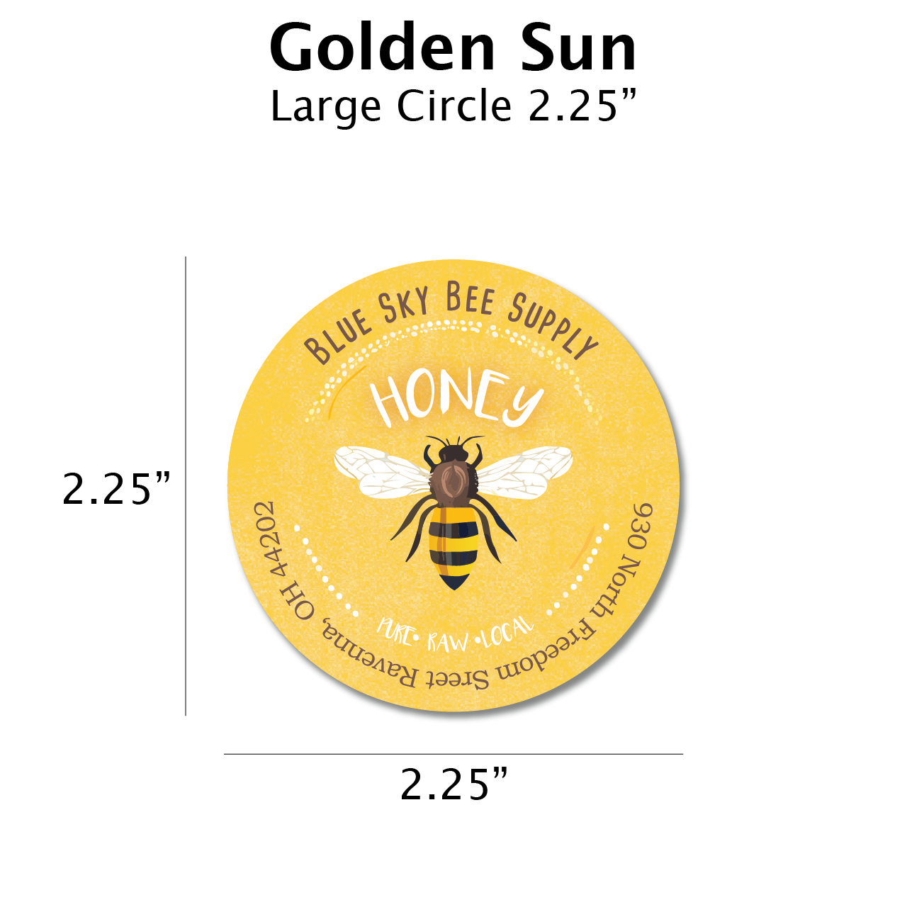 Golden Sun - Customizable Label Design